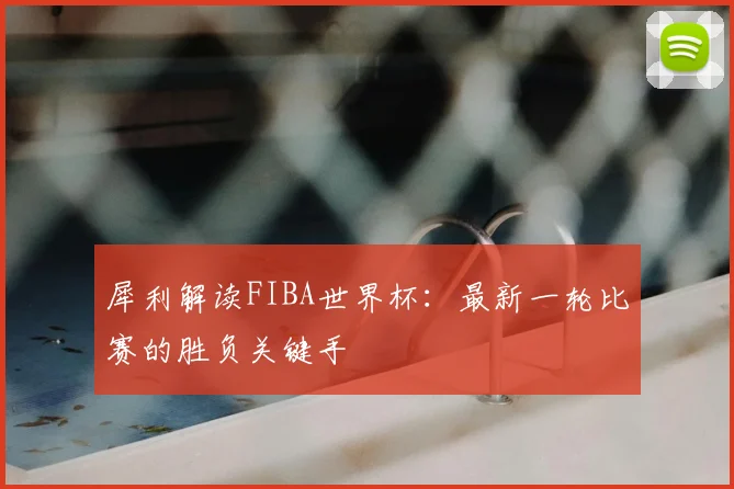 犀利解读FIBA世界杯：最新一轮比赛的胜负关键手
